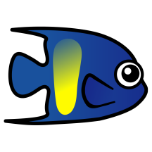 Cute Yellowbar Angelfish